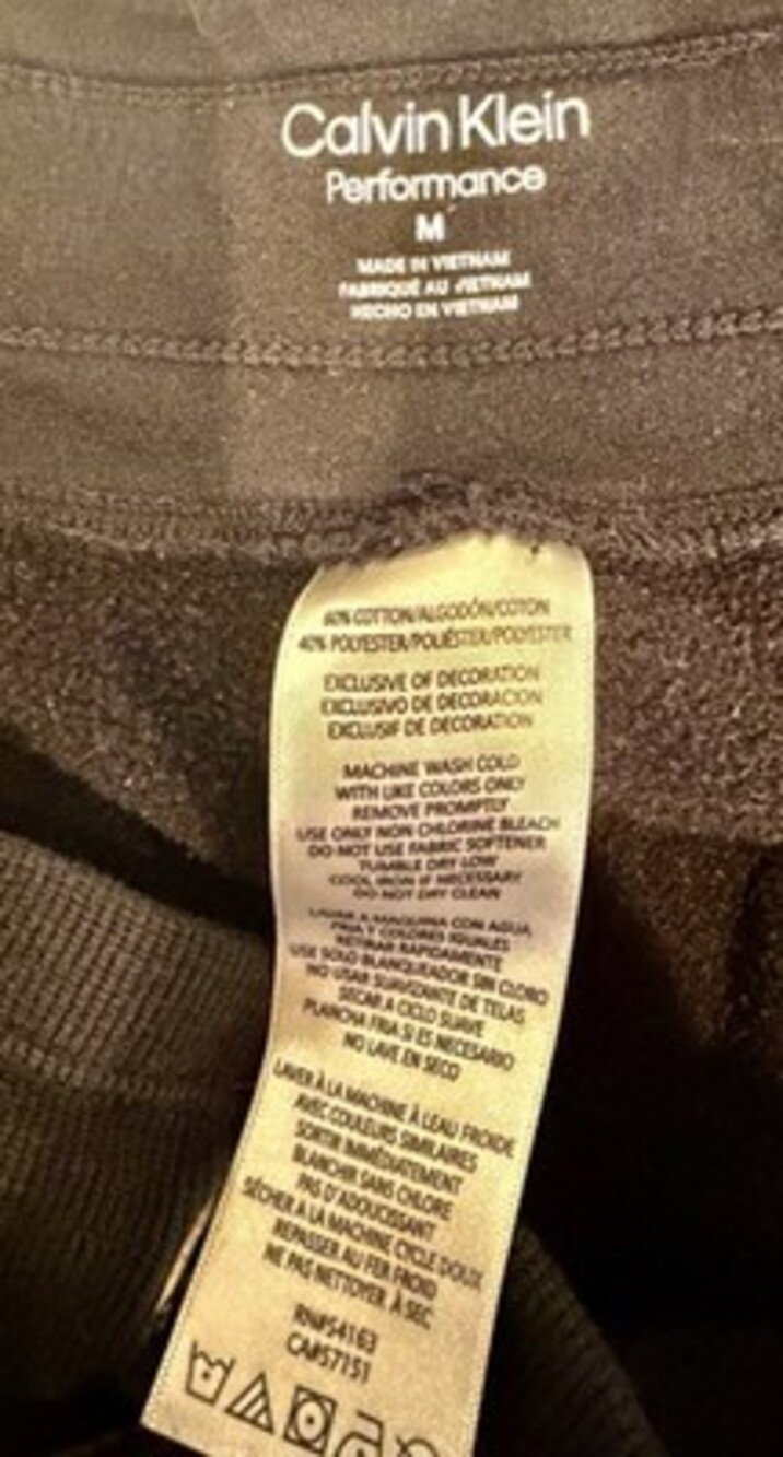 Calvin Klein Performance Jogger Pants Black M Elastic Waist Stretch Athleisure - Picture 4 of 5